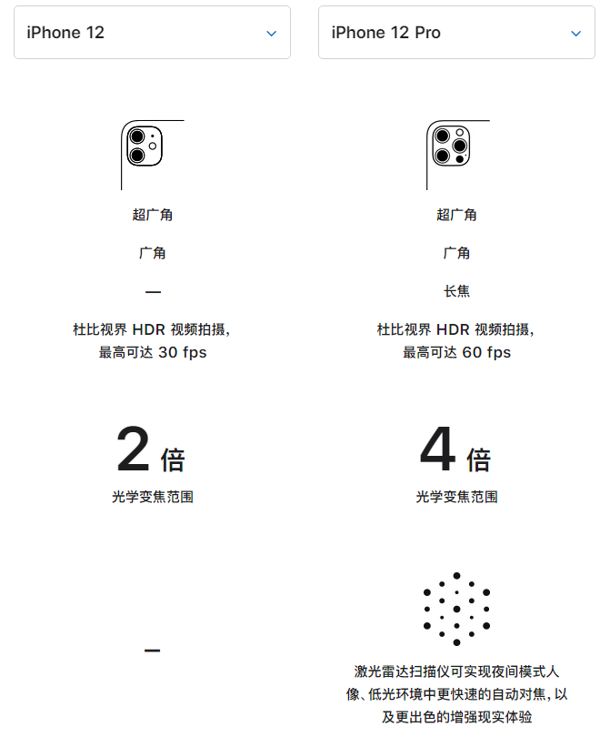 平昌苹果手机维修分享苹果 iPhone 12 与 iPhone 12 Pro 选哪款 